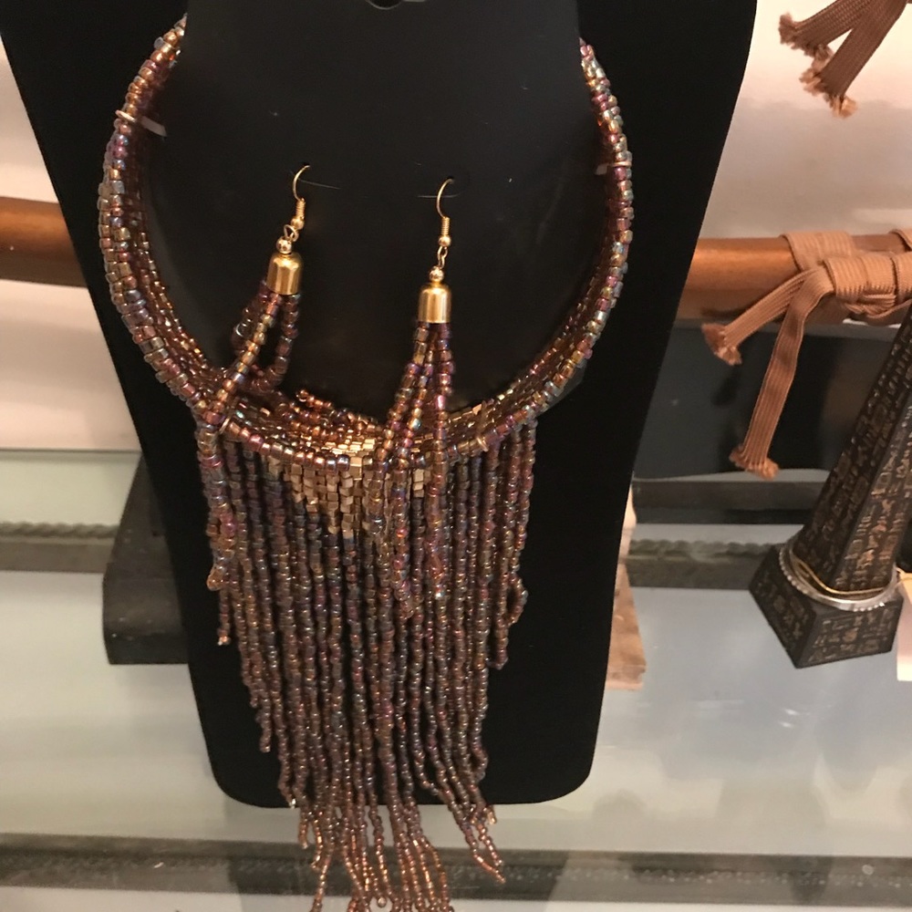 Beautiful Necklace Set with Earth tone colors